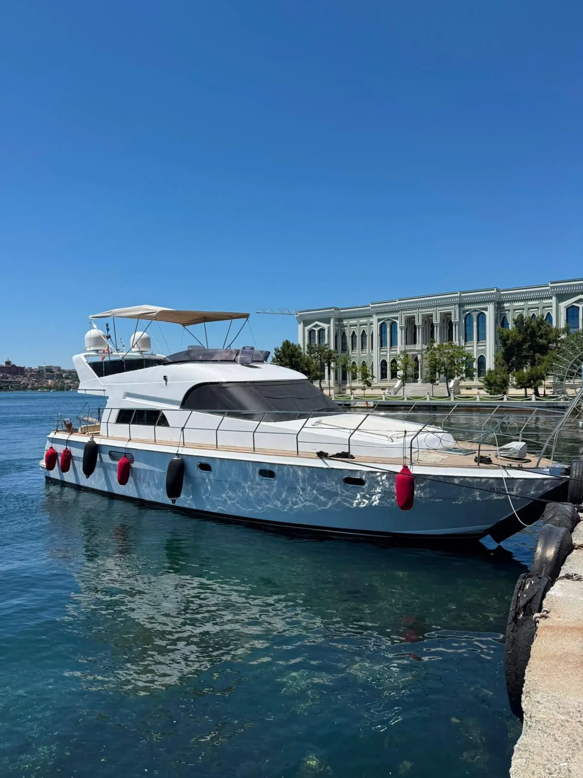 new 15-guest private yacht photographed on the Bosphorus