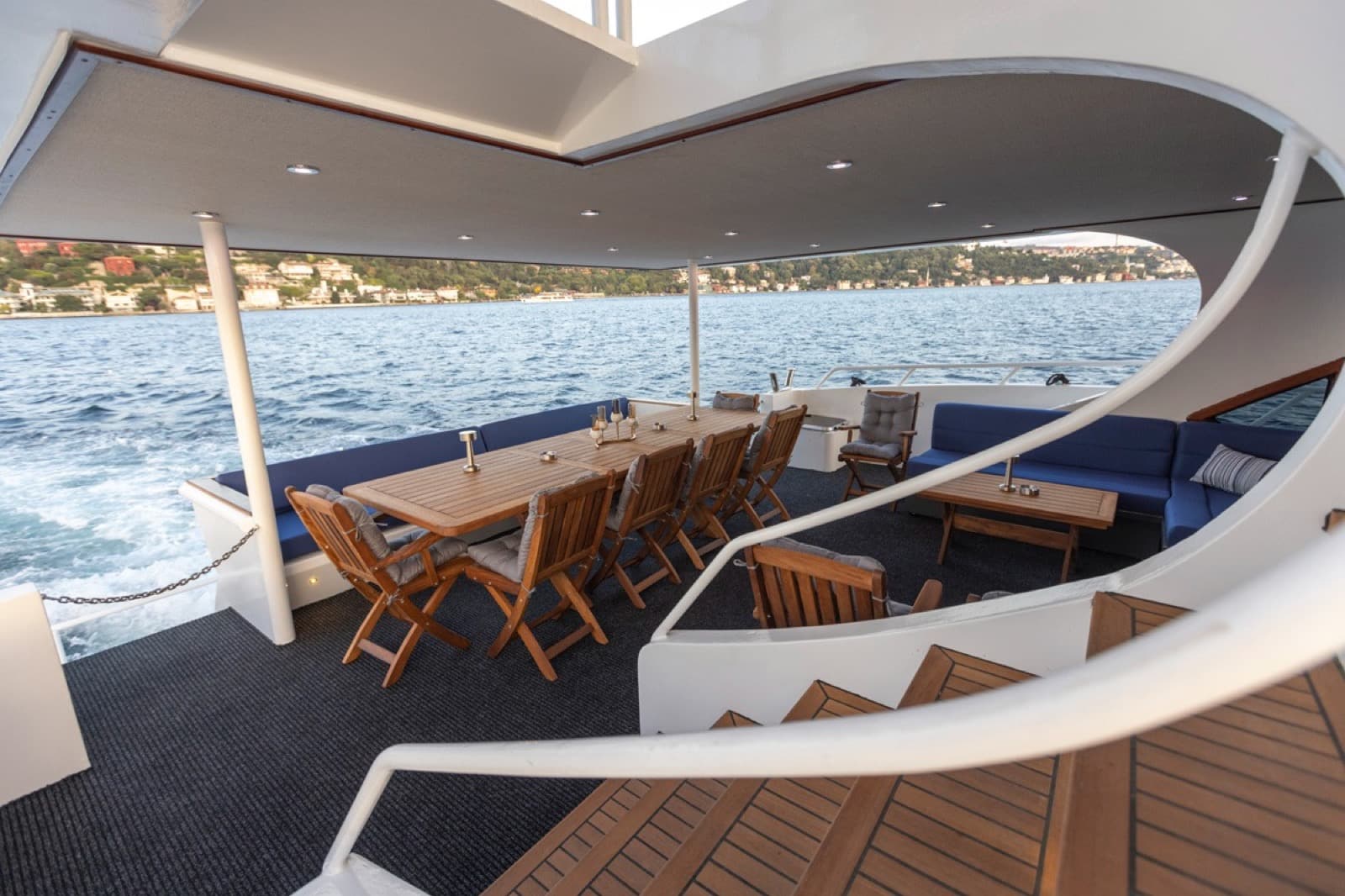 Bosporus Event-Yacht · 44 interior view 4 — 44-guest event yacht for weddings and corporate gatherings on the Bosphorus