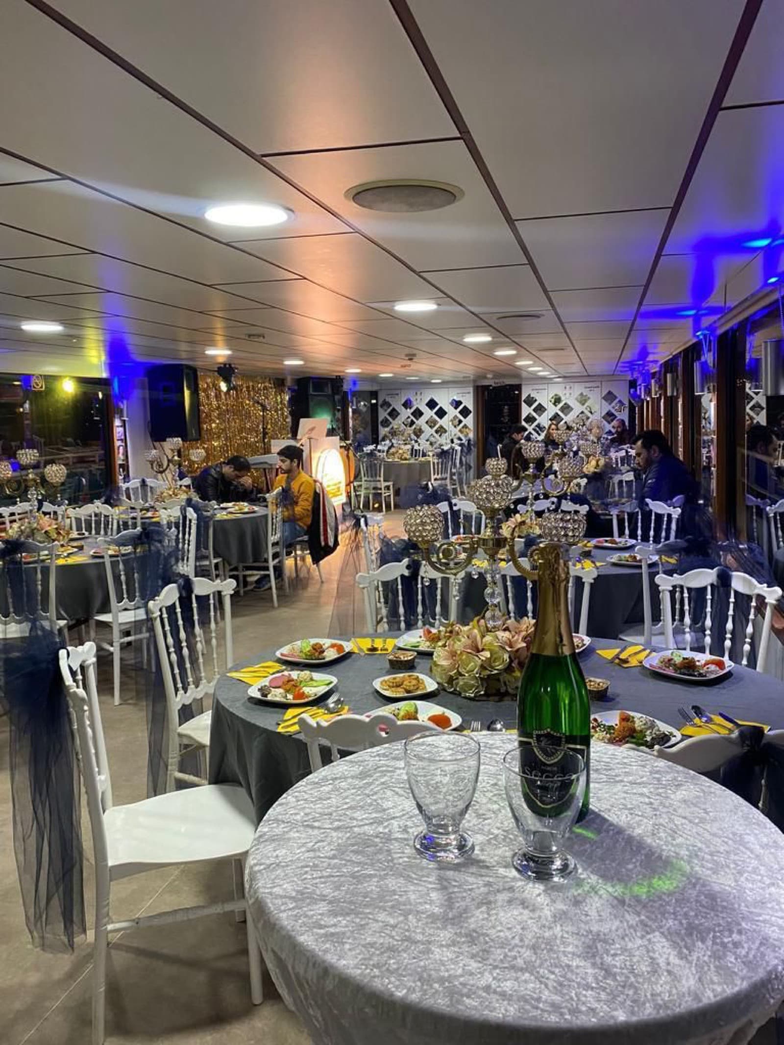 Bosporus Mega-Event-Yacht · 150 interior view 3 — 150-guest mega event yacht for large Bosphorus celebrations and galas