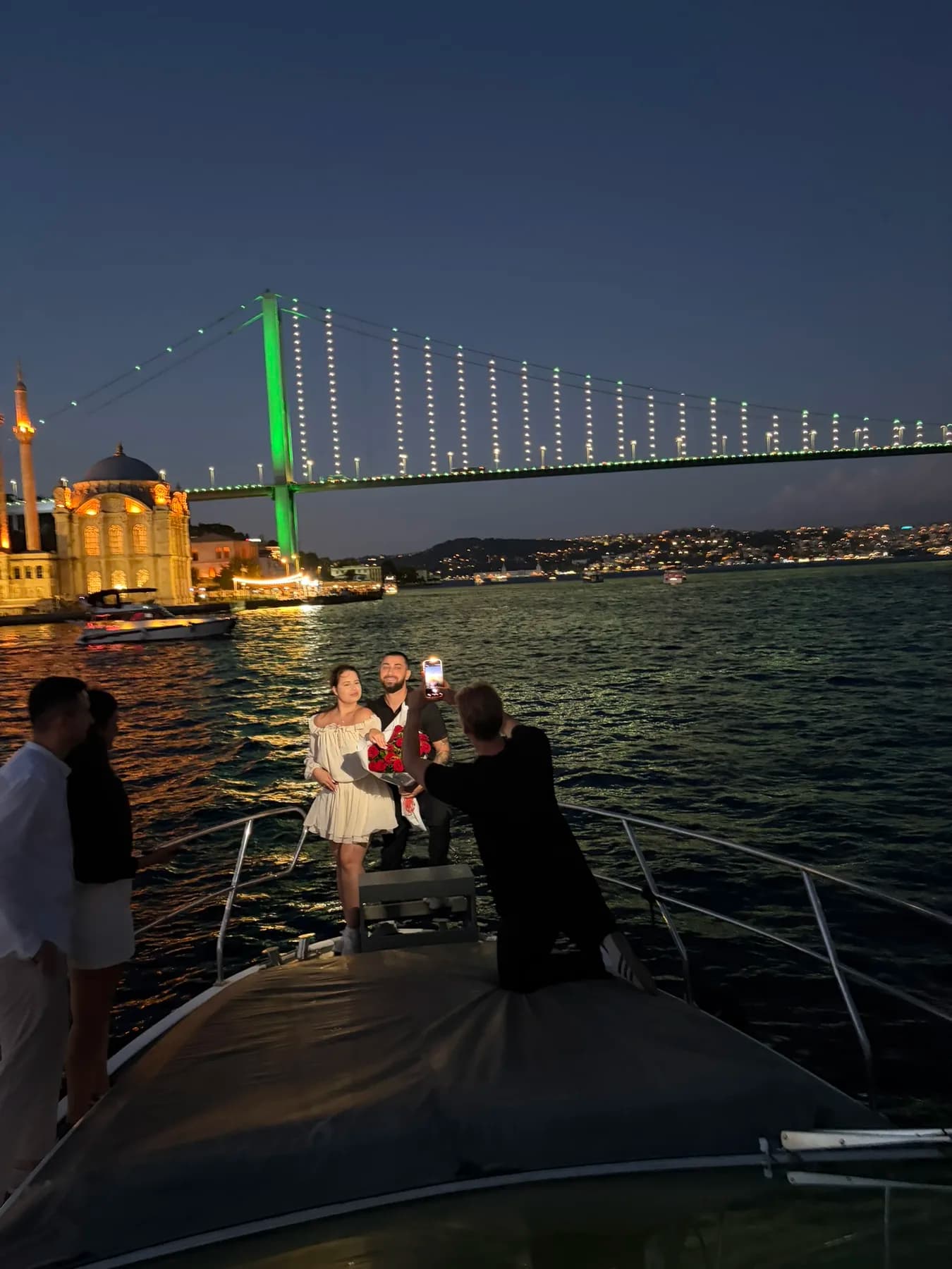 Real proposal photography on the Bosphorus — real guest moment 2